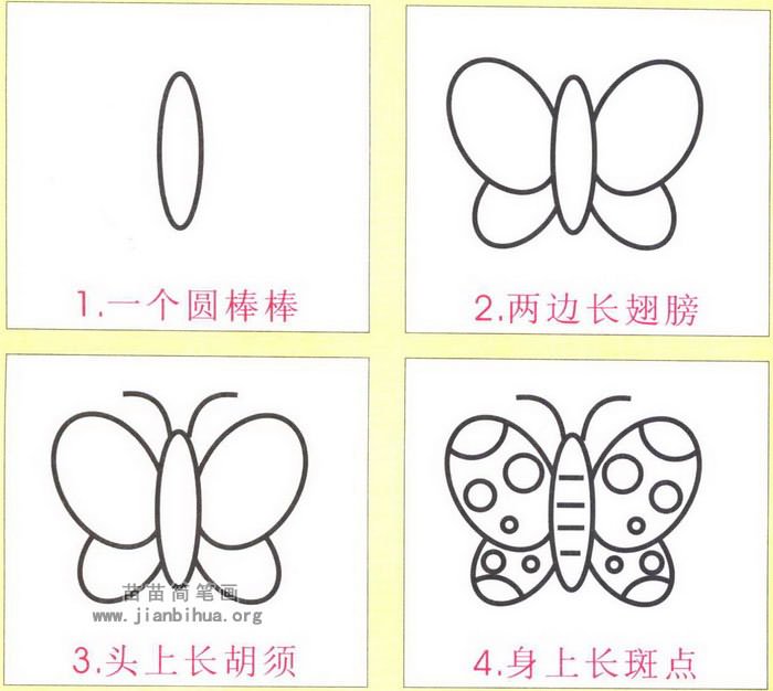 简单画蝴蝶的方法图片
